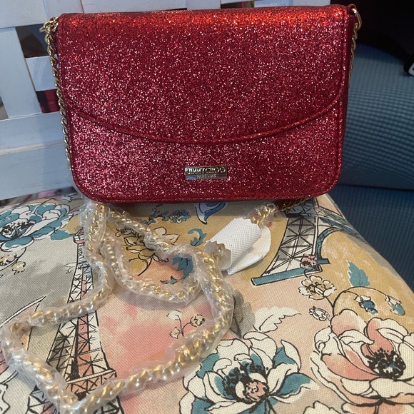 Jimmy Choo Sparkling Red Crossbody Bag - Picture 4 of 9